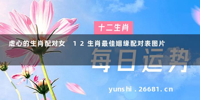 虐心的生肖配对女 12生肖最佳姻缘配对表图片